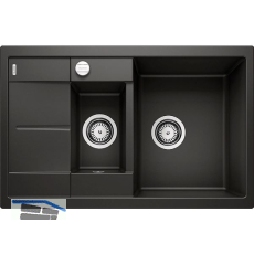 BLANCO Einbausp�le Metra 6 S Compact Schwarz, reversibel
