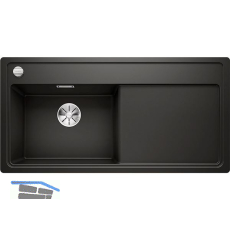 BLANCO fl�chenb�ndige Sp�le Zenar XL 6 S-F Schwarz, TT rechts