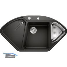 BLANCO fl�chenb�ndige Ecksp�le Delta II-F Schwarz