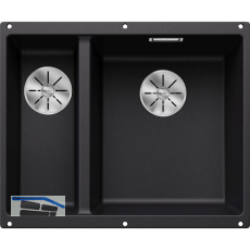 BLANCO Unterbau-Sp�le Subline 340/160-U Restebecken links, Schwarz