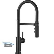 BLANCO K�chenarmatur Catris-S Flexo 525793 druckfest Schwarz matt