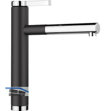 BLANCO K�chenarmatur Linee-S 526171 druckfest Schwarz/Chrom