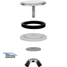 BLANCO Hahnlochstopfen 48 mm, Messing verchromt