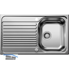 SOLIDO Einbausp�le Tipo 45 S Edelstahl naturfinish, mit Ablauffernbedienung