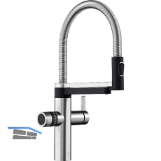 BLANCO K�chenarmatur EVOL-S Pro Soda & Filter 526255 druckfest PVD Steel