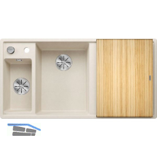 BLANCO Einbausp�le Axia III 6 S mit Esche Schneidbrett TT rechts Softwei�