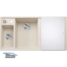 BLANCO Einbausp�le Axia III 6 S mit Glas Schneidbrett TT rechts Softwei�