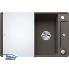 BLANCO fl�chenb�ndige Sp�le Axia III 45 S-F Vulkangrau, inkl. Glas Schneidbrett