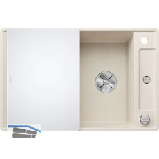 BLANCO fl�chenb�ndige Sp�le Axia III 45 S-F Softwei�, inkl. Glas Schneidbrett