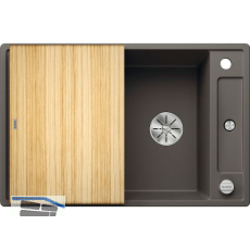 BLANCO Einbausp�le Axia III 45 S mit Esche Schneidbrett Vulkangrau, reversibel