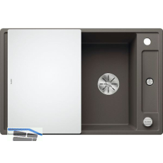 BLANCO Einbausp�le Axia III 45 S mit Glas Schneidbrett Vulkangrau, reversibel