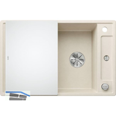 BLANCO Einbausp�le Axia III 45 S mit Glas Schneidbrett Softwei�, reversibel