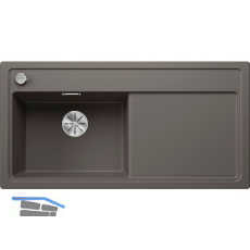 BLANCO Einbausp�le Zenar XL 6 S Vulkangrau, Tropfteil rechts