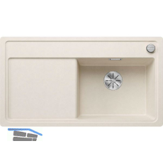 BLANCO fl�chenb�ndige Sp�le Zenar 5 S-F Softwei�, Tropfteil links