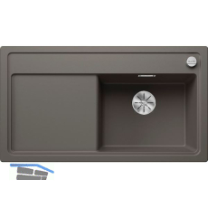 BLANCO Einbausp�le Zenar 5 S Vulkangrau, Tropfteil links