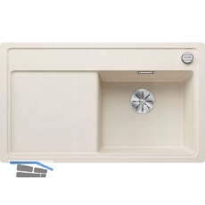 BLANCO fl�chenb�ndige Sp�le Zenar 45 S-F Softwei�, Tropfteil links