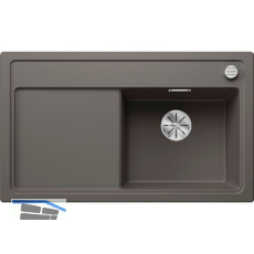 BLANCO Einbausp�le Zenar 45 S Vulkangrau, Tropfteil links