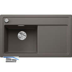 BLANCO Einbausp�le Zenar 45 S Vulkangrau, Tropfteil rechts