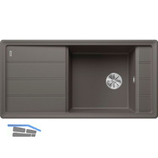 BLANCO Einbausp�le Faron XL 6 S mit InFino Korbventil Vulkangrau, reversibel