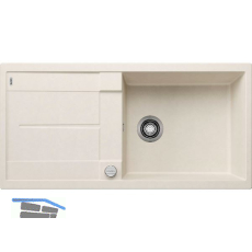 BLANCO Einbausp�le Metra XL 6 S Softwei� mit Drehknopfgarnitur, reversibel