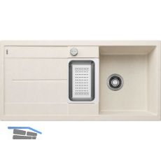 BLANCO Einbausp�le Metra 6 S Softwei� mit Drehknopfgarnitur, reversibel