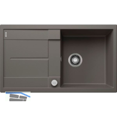 BLANCO Einbausp�le Metra 5 S Vulkangrau mit Drehknopfgarnitur, reversibel