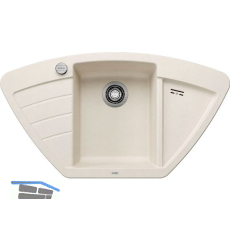 BLANCO Eck-Einbausp�le Zia 9 E mit Drehknopf Softwei�