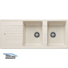 BLANCO Einbausp�le Zia 8 S ohne Drehknopf Softwei�, reversibel