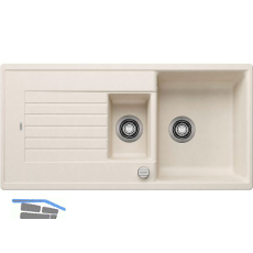 BLANCO Einbausp�le Zia 6 S mit Drehknopfgarnitur Softwei�, reversibel