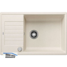 BLANCO Einbausp�le Zia XL 6 S Compact mit Drehknopfgarnitur Softwei�, reversibel