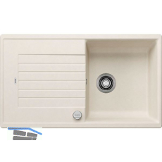 BLANCO Einbausp�le Zia 5 S mit Drehknopfgarnitur Softwei�, reversibel