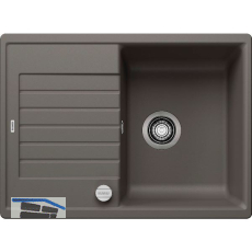 BLANCO Einbausp�le Zia 45 S Compact Vulkangrau mit Drehknopfgarnitur, rev.