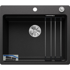 BLANCO fl�chenb�ndige Sp�le Etagon 6-F mit Ablauffernbedienung, Anthrazit