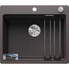 BLANCO fl�chenb�ndige Sp�le Etagon 6-F mit Ablauffernbedienung, Felsgrau