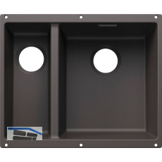 BLANCO Sp�le Subline 340/160-U for Coloured Components, Becken rechts Felsgrau