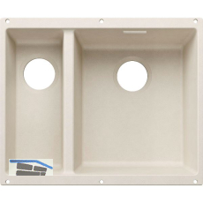 BLANCO Sp�le Subline 340/160-U for Coloured Components, Becken rechts Softwei�