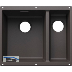 BLANCO Sp�le Subline 340/160-U for Coloured Components, Becken links Felsgrau