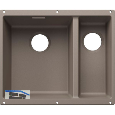 BLANCO Sp�le Subline 340/160-U for Coloured Components, Becken links Tartufo