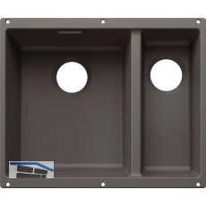 BLANCO Sp�le Subline 340/160-U for Coloured Components, Becken links Vulkangrau