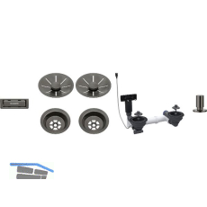 BLANCO 2x Ab-und �berlaufset InFino f�r Color Unit Satin Darksteel