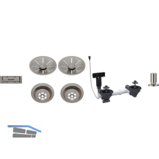 BLANCO 2x Ab-und �berlaufset InFino f�r Color Unit Satin Platinum