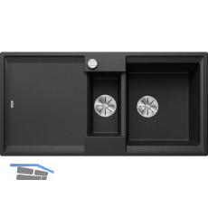 BLANCO Einbausp�le Adira 6 S mit Drehknopfgarnitur Anthrazit