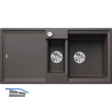 BLANCO Einbausp�le Adira 6 S mit Drehknopfgarnitur Felsgrau