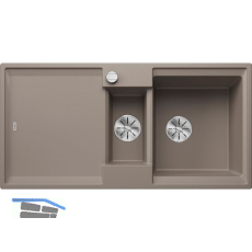 BLANCO Einbausp�le Adira 6 S mit Drehknopfgarnitur Tartufo