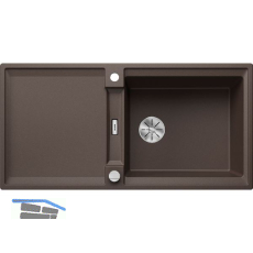 BLANCO Einbausp�le Adira XL 6 S mit Drehknopfgarnitur Cafe