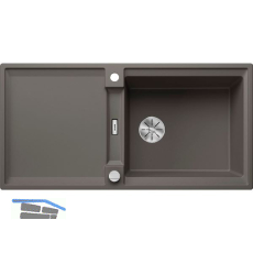 BLANCO Einbausp�le Adira XL 6 S mit Drehknopfgarnitur Vulkangrau
