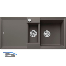 BLANCO fl�chenb�ndige Sp�le Adira 6 S-F, Vulkangrau