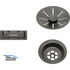 BLANCO Ab-und �berlaufset Satin Darksteel