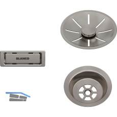 BLANCO Ab-und �berlaufset Satin Platinum