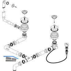 BLANCO Ab- und �berlaufgarnitur 2 x 3,5'' 218407